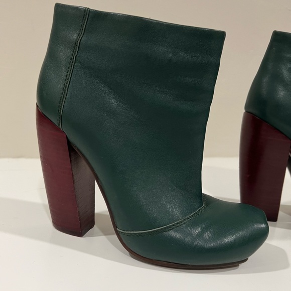 Paolo Conte Green Heeled Booties - Sz 35 - Picture 4 of 12